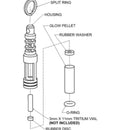 Tec-Accessories Chain Reaction Fob With Glow Pellet (AQUA)