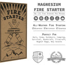 5-in-1 Fire Starter with Compass, Paracord, and Whistle